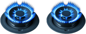 Burners flame