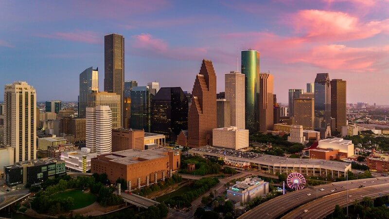 Houston service area background